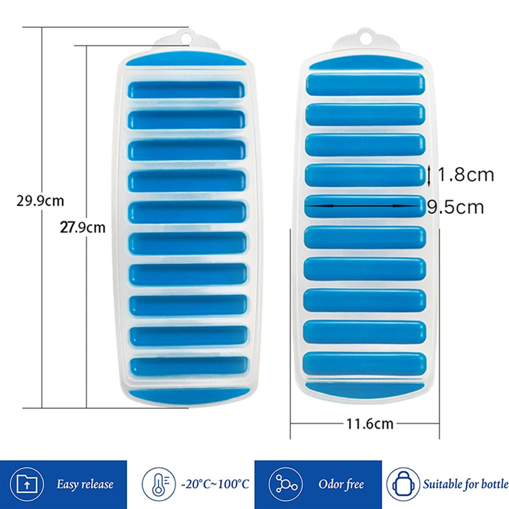 Silicone Ice Stick Tray with Lid – Fits Water & Sports Bottles Silicone Ice Tray Axl