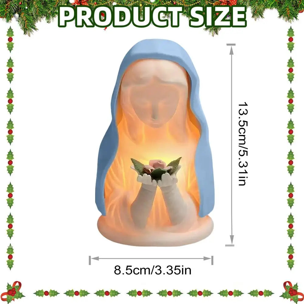 Virgin Mary Night Light – Catholic Statue Table Lamp & Decor Religious Night Light Axl B