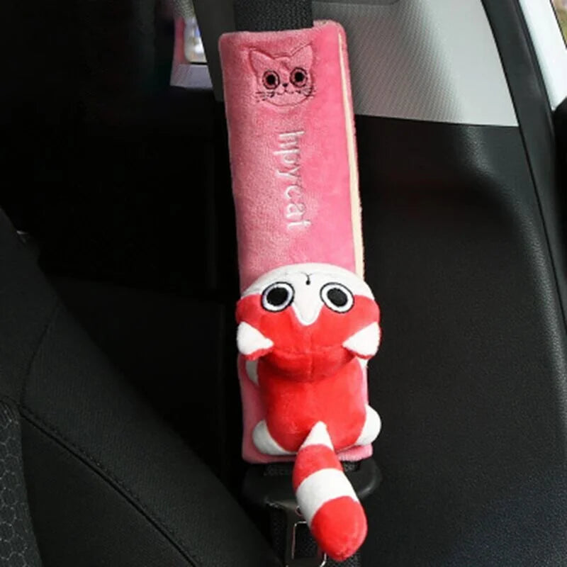 Cute Animal Plush Car Seat Belt Shoulder Pad Cover Universal Seat Belt Cover Axl 6