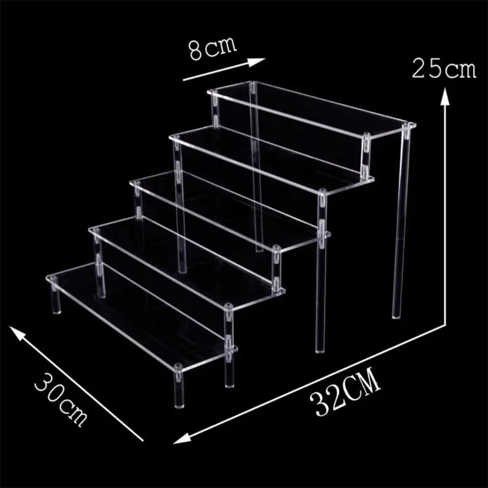 Acrylic Ladder Display Stand – Figurine, Doll & Makeup Shelf Acrylic Display Stand Axl