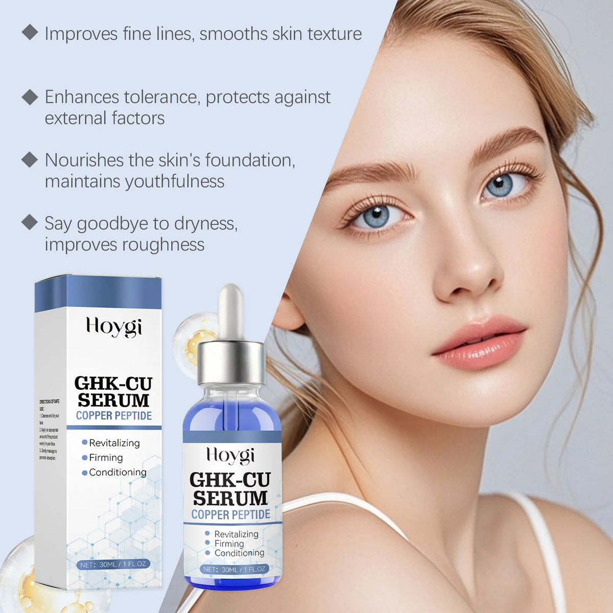 Copper Peptide Face Serum GHK-Cu 30ml – Firming & Moisturizing Face Serum Axl