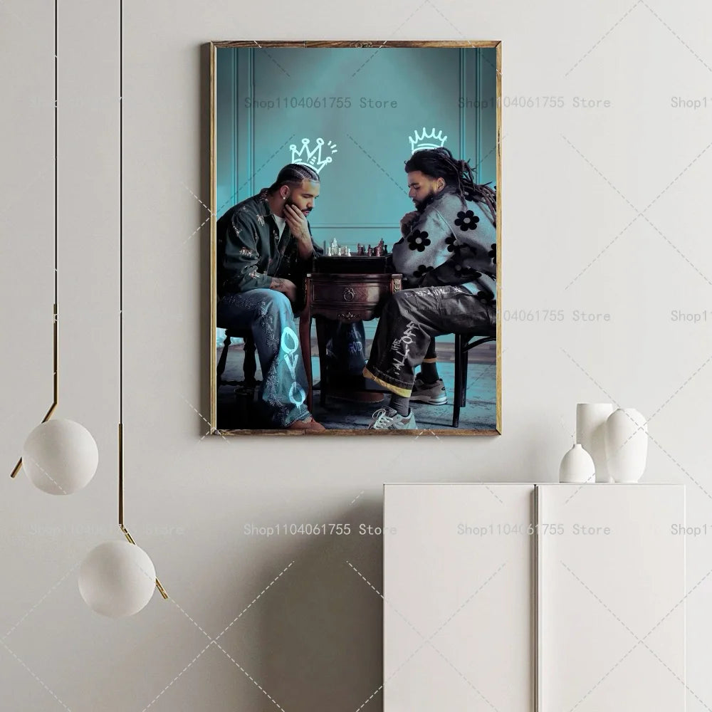 Drake Rapper Wall Poster – Self-Adhesive Waterproof Art Sticker Wall Art Poster Axl