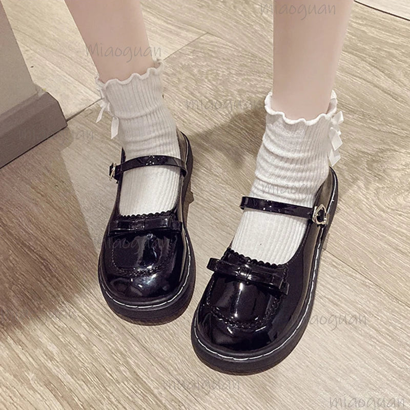 Women's Mary Jane Flat Loafers – Lolita JK Buckle Shoes Mary Jane Flats Axl