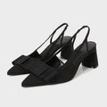 Women's Bow Slingback Pumps | Pointed Toe Patent Leather Heels Slingback Pumps Axl black 41