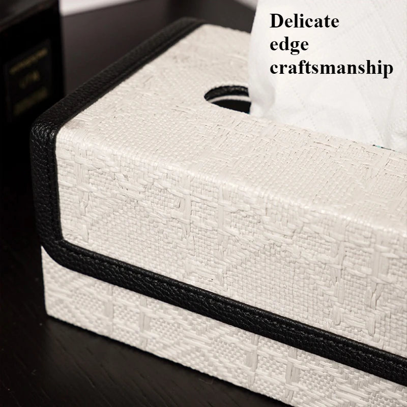 Nordic Leather Tissue Box – Modern Living Room Home Décor Leather Tissue Box Axl