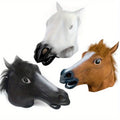 Realistic Horse Head Mask – Halloween Cosplay Costume Headgear Costume Mask Axl Black