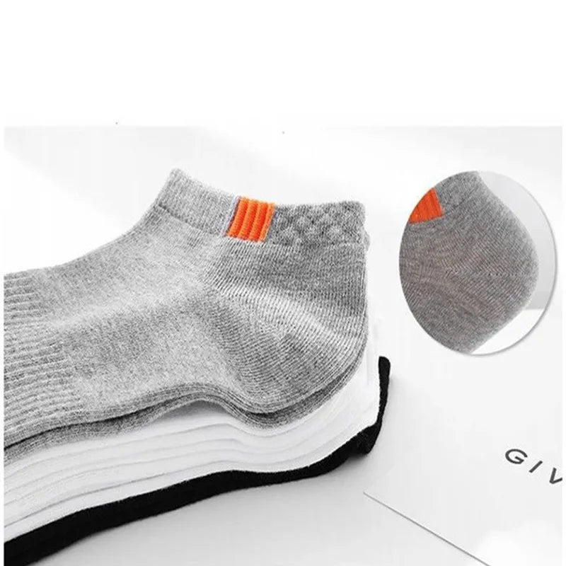 Men's Low Cut Sport Socks – 5 Pairs Breathable Cotton Set Men's Sport Socks Axl