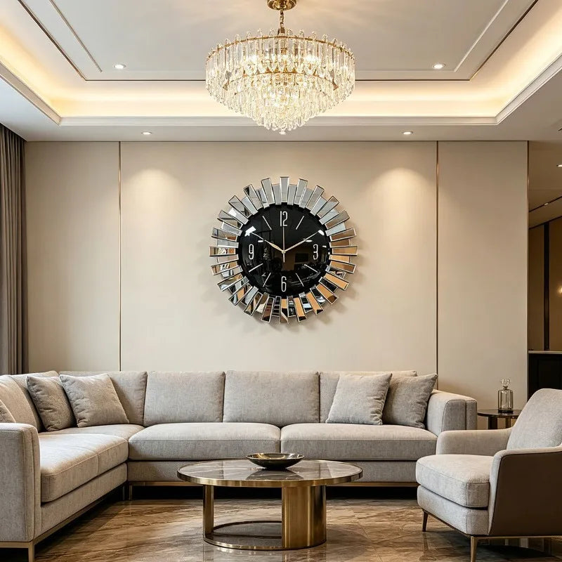 Large Modern Silent Wall Clock – Minimalist Luxury 56cm Wall Clock Axl