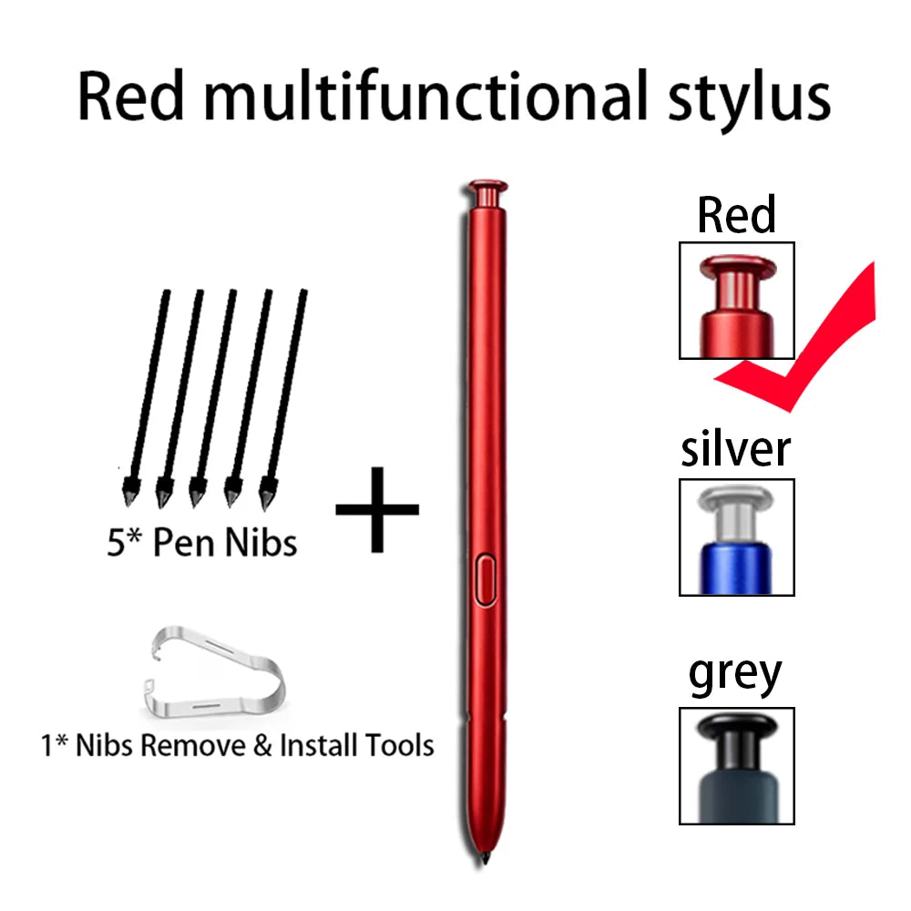 S Pen Stylus for Samsung Galaxy Note 10 Lite SM-N770F + Tips EMR Stylus Pen Axl Red
