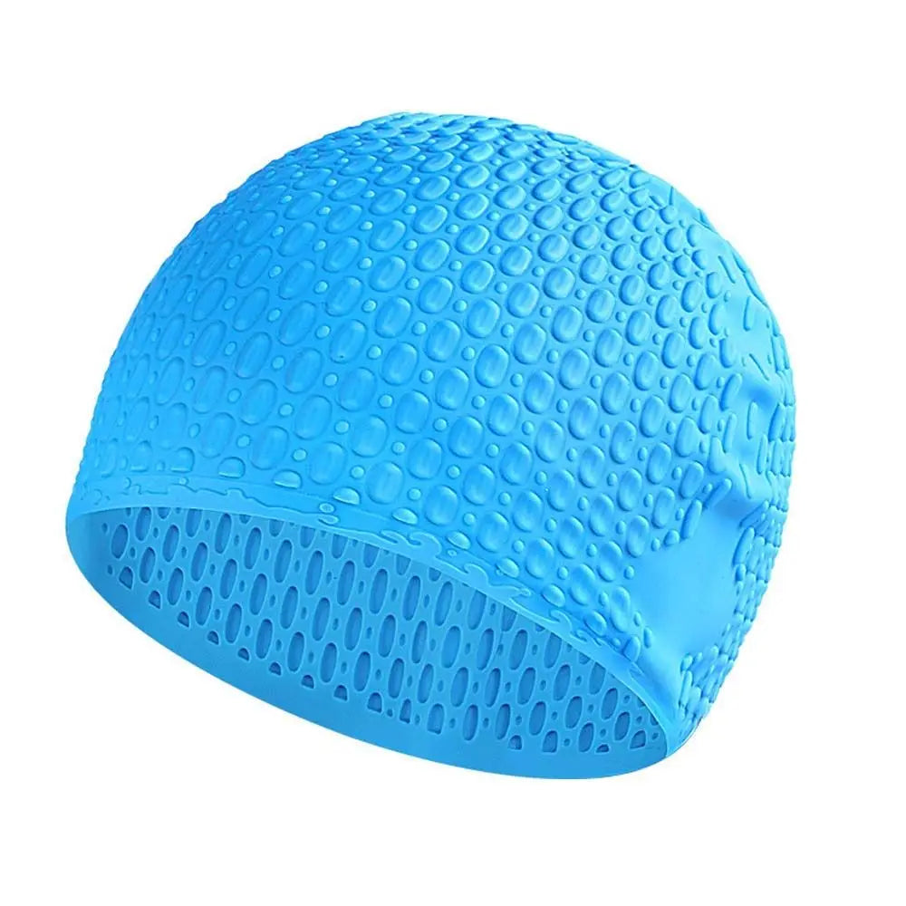 Silicone Swimming Cap – Waterproof Ear Protection Pool Hat Silicone Swim Cap Axl blue