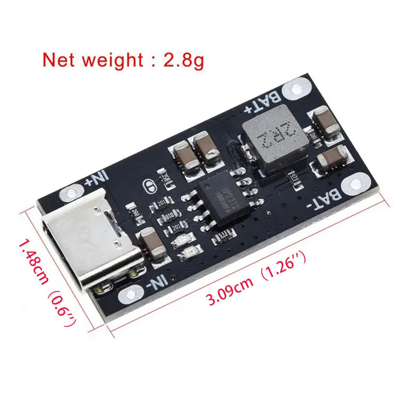 Type-C USB 5V 3A 18650 Li-ion Battery Charging Board Module Battery Charging Module Axl onesize