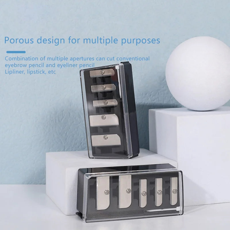 5-Hole Cosmetic Pencil Sharpener with Lid – Eyeliner & Lipliner Cosmetic Pencil Sharpener Axl