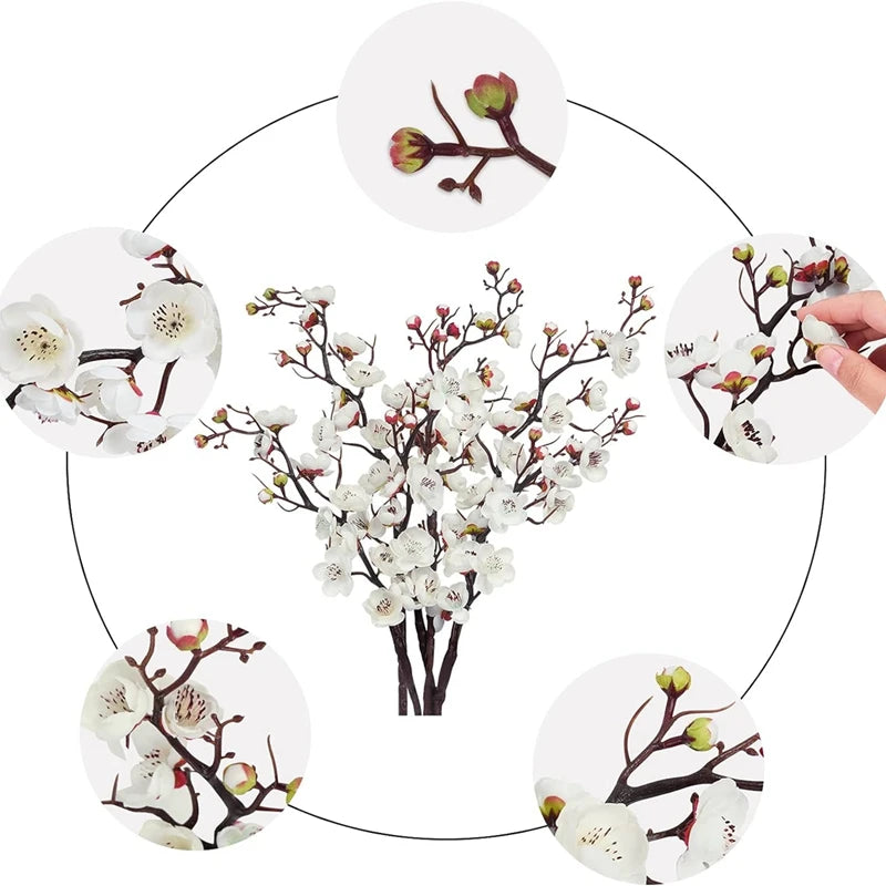 Artificial Silk Plum Blossom Branch | Spring Home & Wedding Decor Artificial Flower Branch Axl
