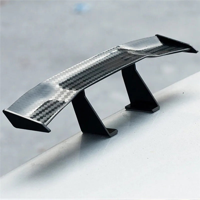 Mini Car Rear Spoiler Wing – Carbon Fiber Look ABS Decoration Car Spoiler Wing Axl