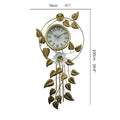 Large Modern Silent Wall Clock – Gold Iron Plant Design 50x100cm Silent Wall Clock Axl Wall Clock
