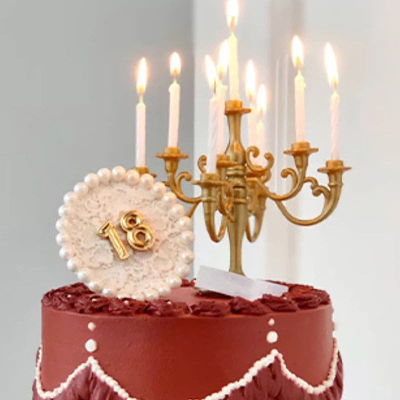 Retro European Cake Candlestick – Birthday & Wedding Decor Cake Candlestick Topper Axl