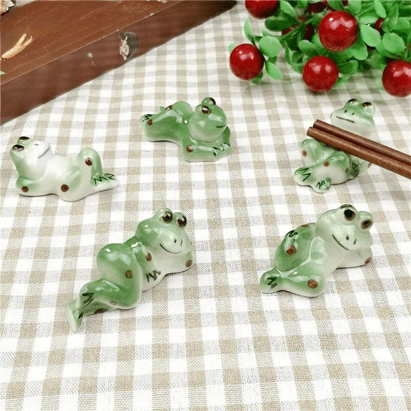 5-Piece Animal Ceramic Chopstick Rest & Utensil Holder Set Chopstick Rest Set Axl