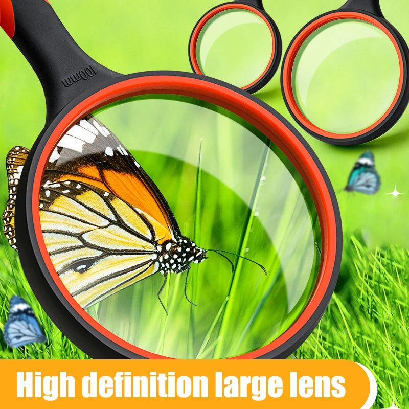 75mm Handheld Magnifying Glass 10x – Kids & Seniors Lens Handheld Magnifying Glass Axl