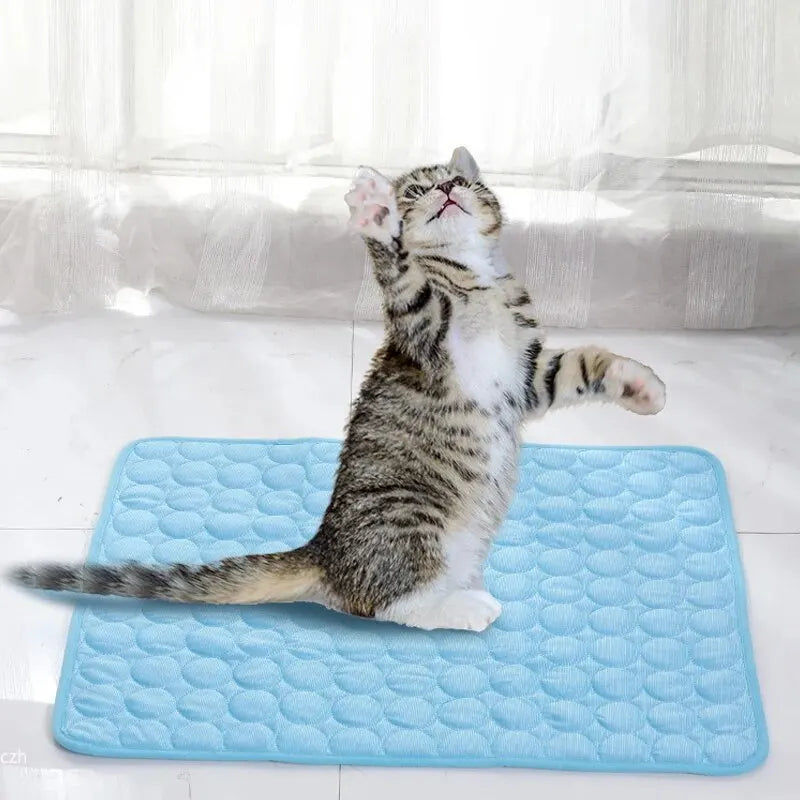 Pet Cooling Mat – Ice Silk Summer Pad for Cats & Dogs Pet Cooling Mat Axl