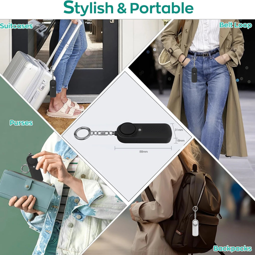 130dB Personal Safety Alarm Keychain with Strobe Light Personal Safety Alarm Axl