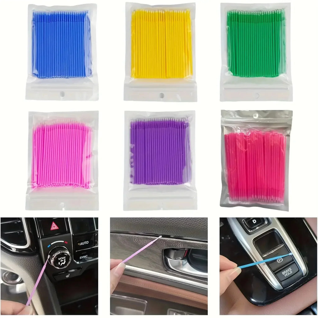 100-Pack Disposable Micro Brushes – Fine Tip Precision Applicator Disposable Micro Brushes Axl