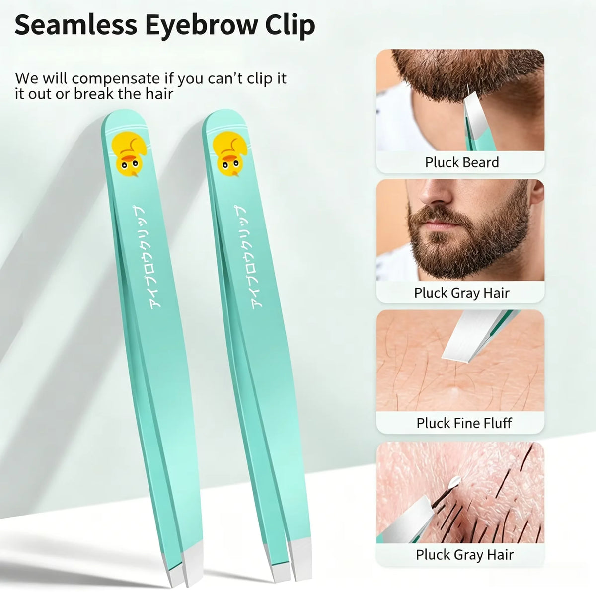 4-Piece Precision Eyebrow Tweezers Set – Stainless Steel Beauty Tool Eyebrow Tweezers Set Axl