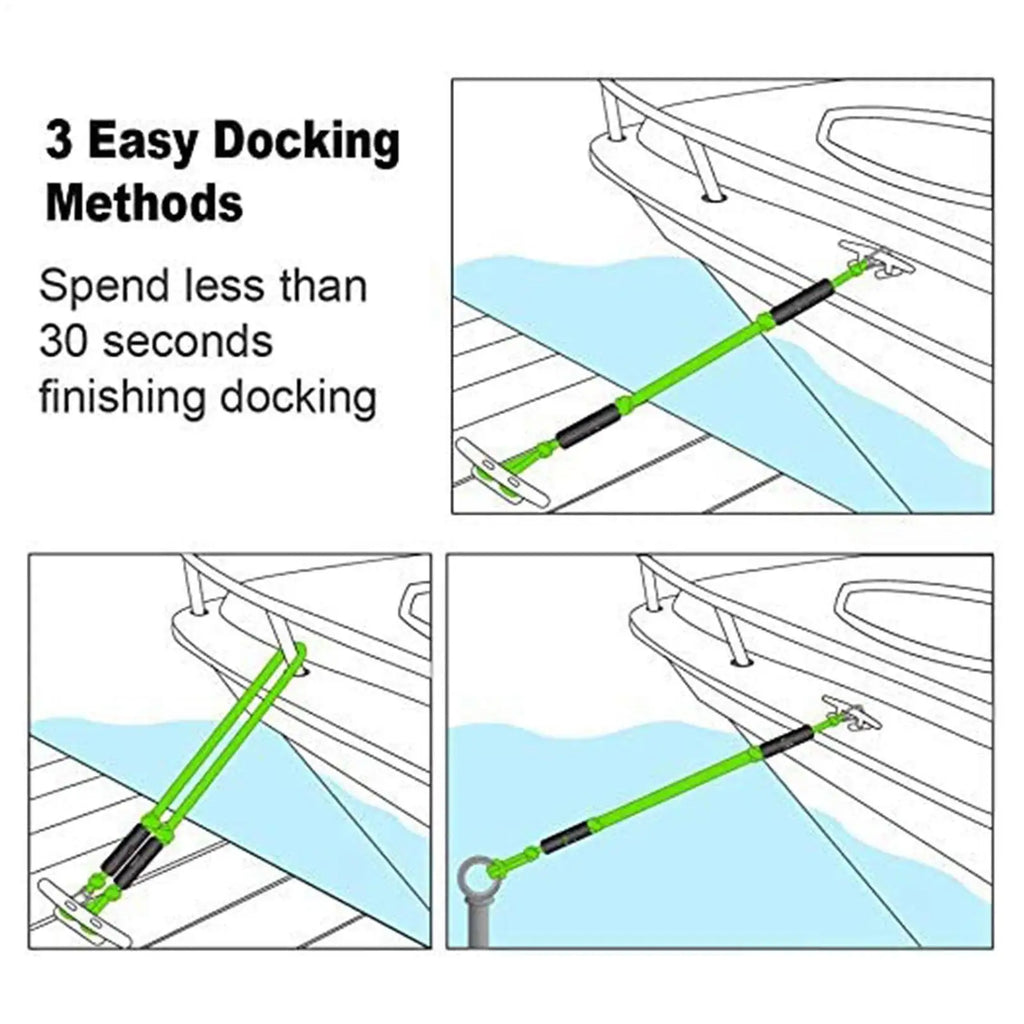 Elastic Bungee Dock Line – Heavy Duty Marine Mooring Rope Marine Dock Line Axl