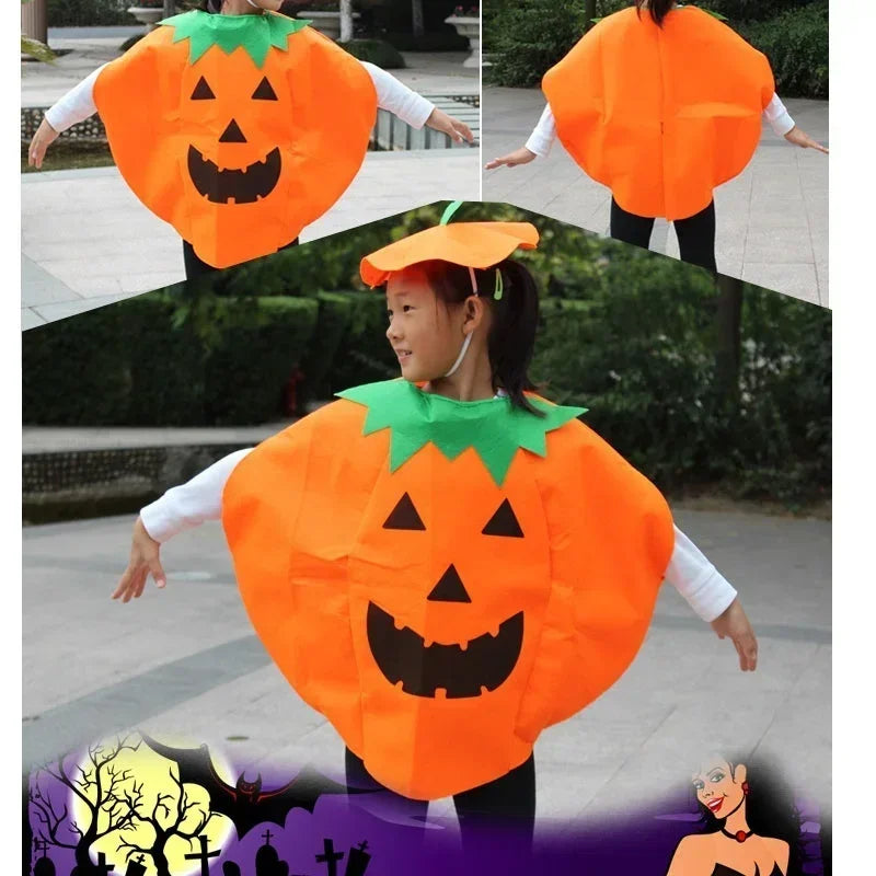 Halloween Pumpkin Costume Set with Hat – Kids & Adults Halloween Costume Set Axl