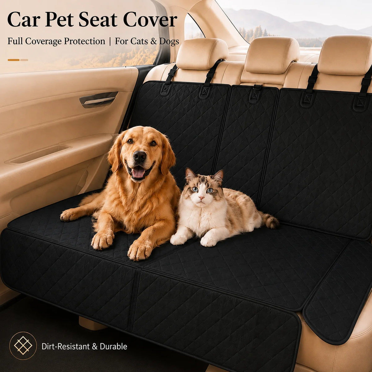 Waterproof Pet Car Seat Cover – Dog & Cat Seat Protector Pet Car Seat Cover Axl