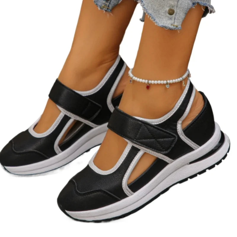 Women's Wedge Platform Sandals – Roma Retro Buckle Strap Heels Wedge Platform Sandals Axl