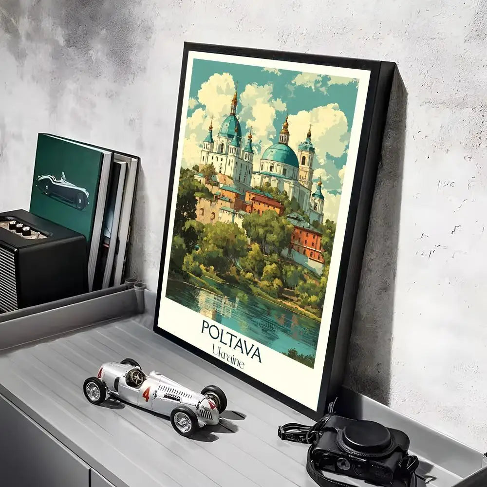 Vintage Poland City Minimalist Wall Art Poster Sticker Wall Art Poster Axl