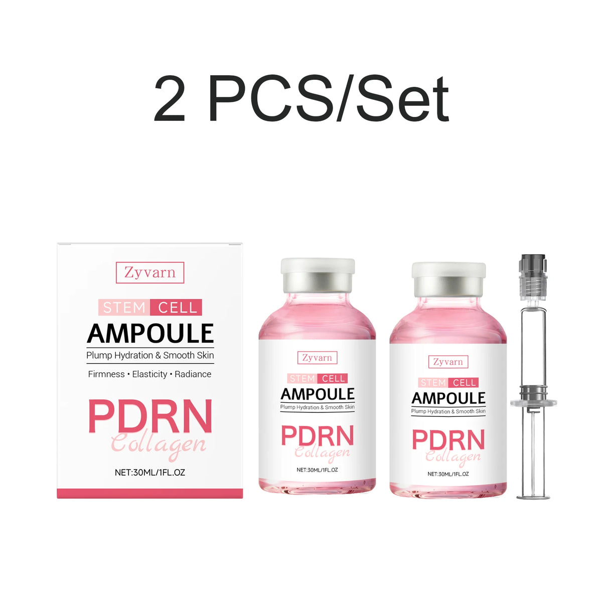 PDRN Collagen Ampoule & Plumping Balm Set – Hydrating Skincare Skincare Ampoule Set Axl Serum 2PCS