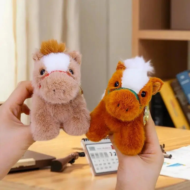Zodiac Horse Plush Keychain – Kawaii Stuffed Bag Charm Gift Plush Keychain Charm Axl