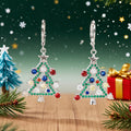 Huitan Christmas Tree Dangle Earrings – Colorful CZ Drop Dangle Earrings Axl E5137