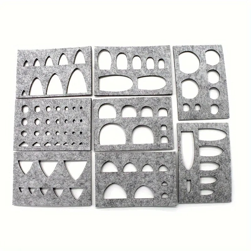 8-Piece Wool Felt Felting Molds Set – DIY Needle Felting Stencils Needle Felting Molds Axl