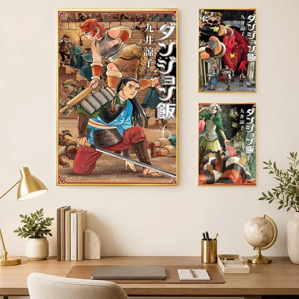 Dungeon Meshi Anime Self-Stick HD Wall Art Poster – Waterproof Anime Wall Poster Axl