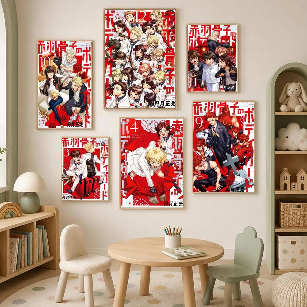 Akabane Honeko no Bodyguard Anime Wall Poster – Self-Stick HD Anime Wall Poster Axl