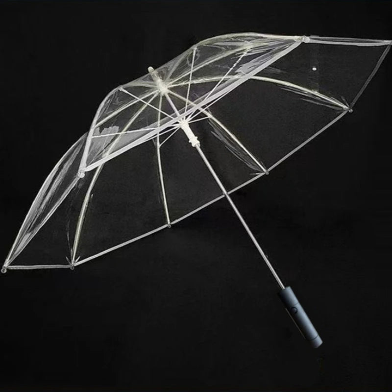 LED Light Transparent Umbrella – Colorful Flashlight Long Handle LED Flashlight Umbrella Axl