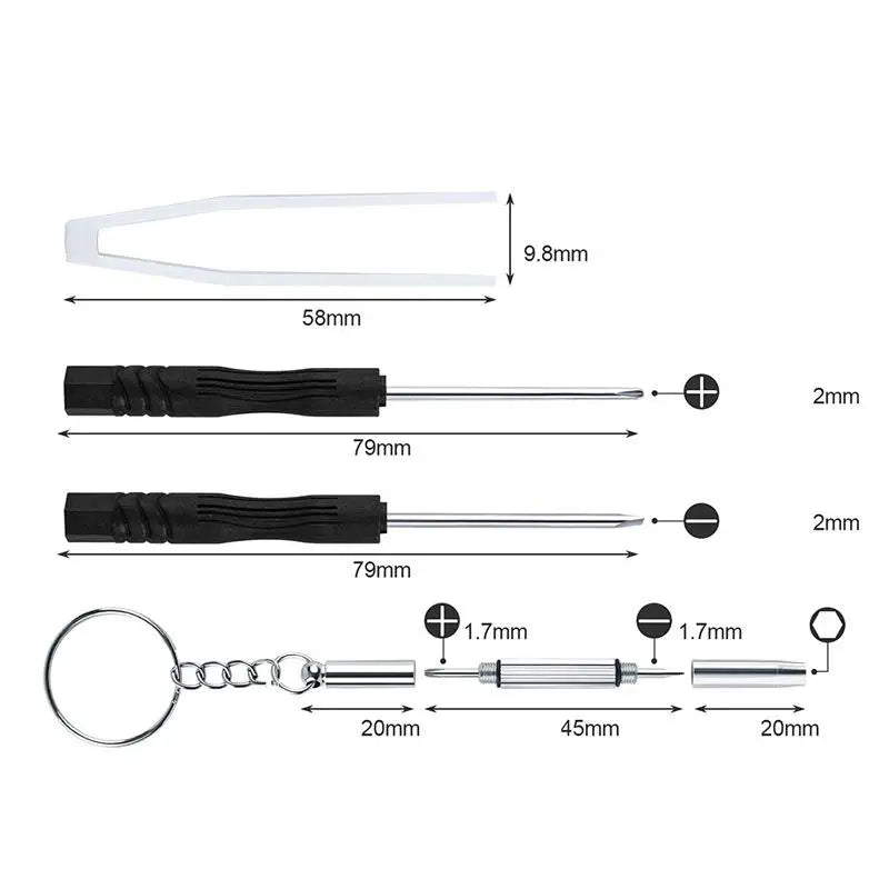 500-Piece Eyeglass Repair Kit – Screws, Nose Pads & Screwdriver Eyeglass Repair Kit Axl