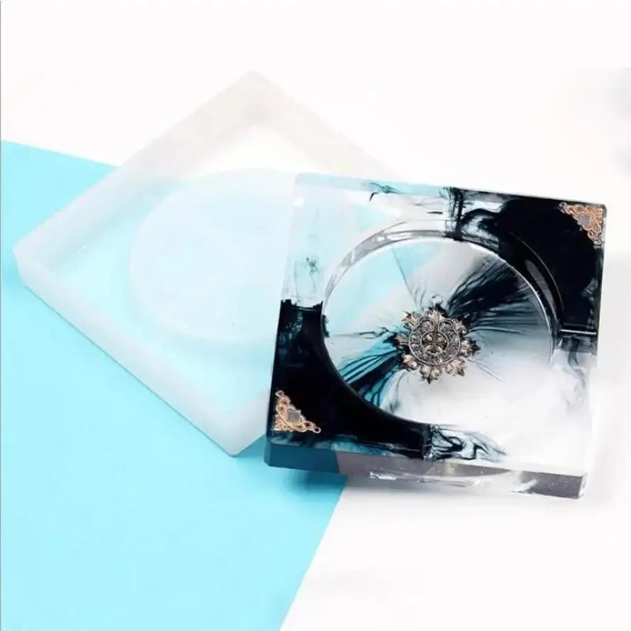 Square Ashtray Silicone Mold for Epoxy Resin DIY Crafts Resin Craft Mold Axl
