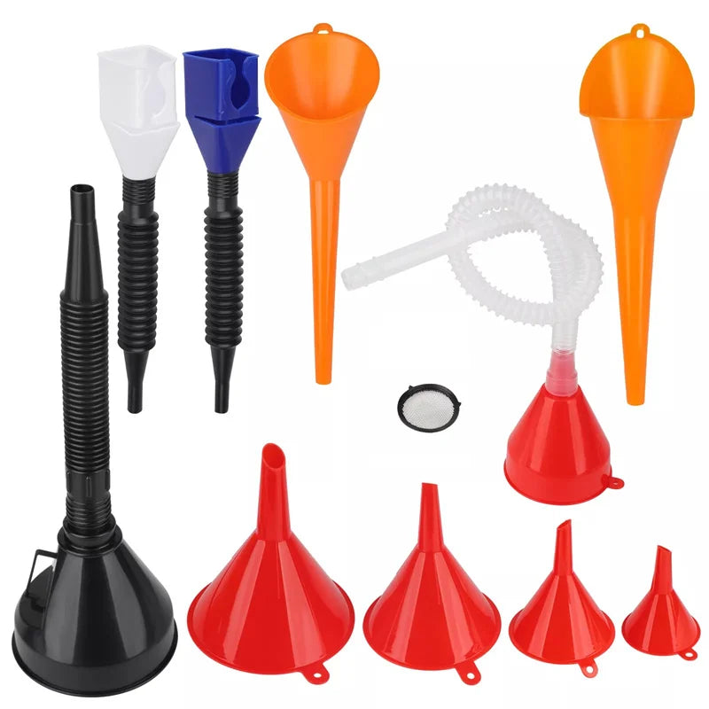 10-Piece Automotive Funnel Set – Oil, Fuel & Wide Mouth Funnels Automotive Funnel Set Axl Default Title