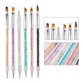 6-Piece UV Gel Nail Art Brush Set – Liner & Acrylic Pens Nail Art Brush Set Axl ZJC-S6