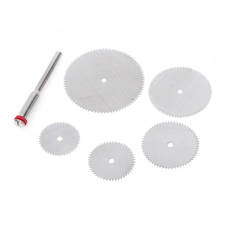 6-Pc Stainless Steel Cutting Disc Set for Rotary Tools 16–32mm Rotary Tool Blades Axl
