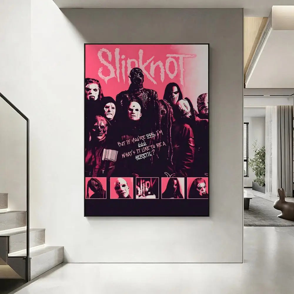 Slipknot Band HD Wall Poster – Waterproof Sticky Art Decor Wall Art Poster Axl White5 30X40cmNoframe