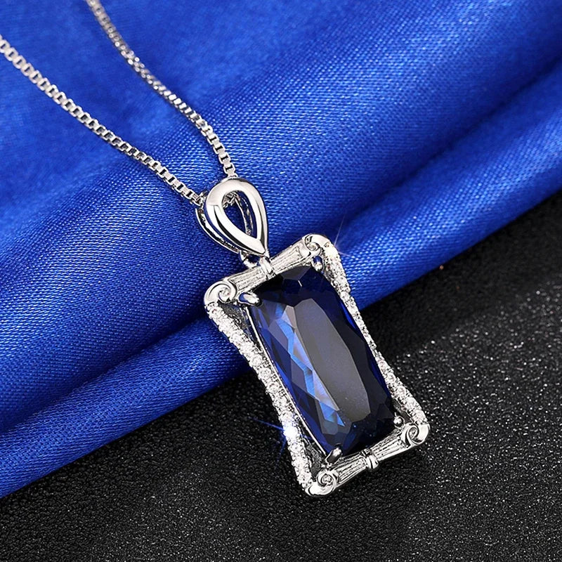 Huitan Cubic Zirconia Pendant Necklace – Women's Wedding Jewelry Pendant Necklace Axl