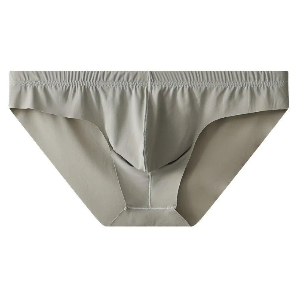 Men's Ice Silk Briefs – Soft Mid-Waist Triangle Underwear M–2XL Men's Briefs Axl Light Green M