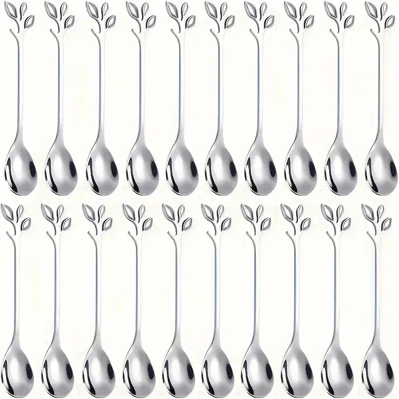 20-Piece Mini Stainless Steel Espresso & Dessert Spoon Set Flatware Spoon Set Axl