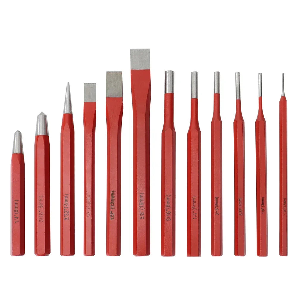 12-Piece Punch & Chisel Set – Metal, Stone, Wood & Brick Punch & Chisel Set Axl China Mainland