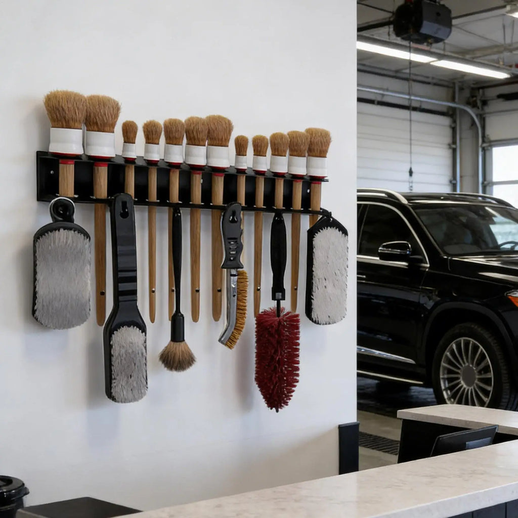 Wall Mount Detailing Brush Rack – Garage Tool Storage & Hooks Tool Storage Rack Axl