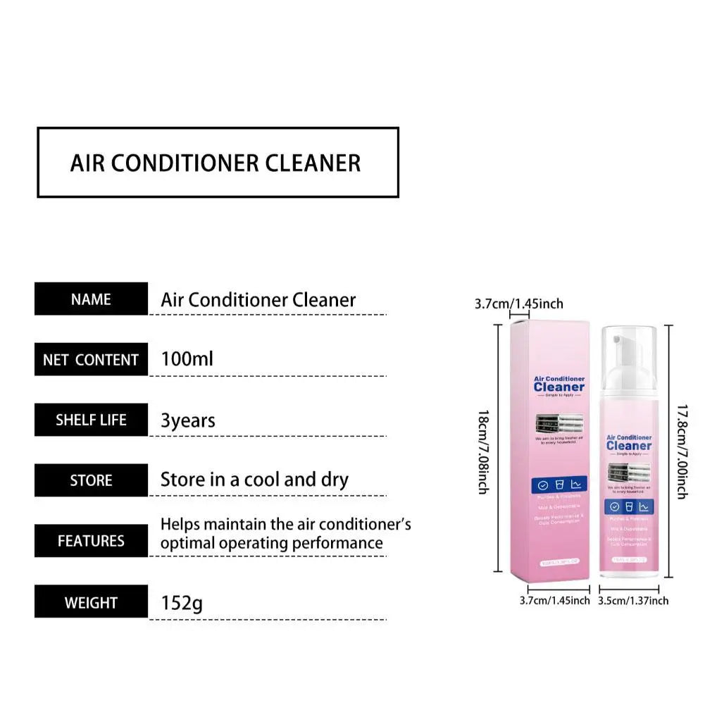 Foaming No-Rinse AC Coil & Fin Cleaner Spray 100ml AC Coil Cleaner Axl